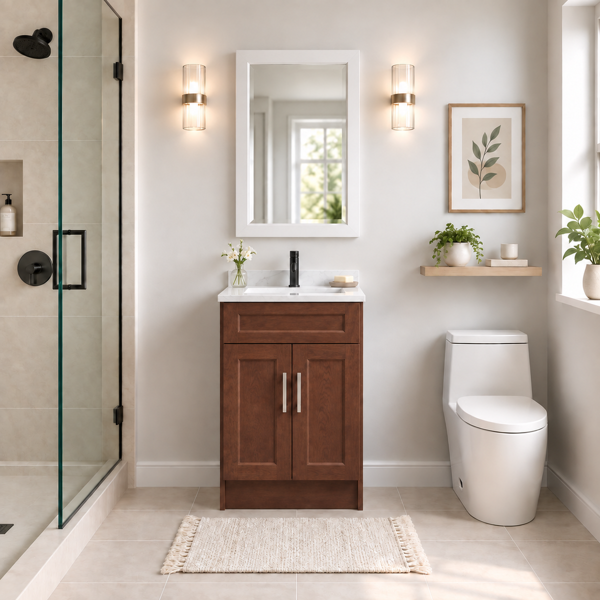 24" SOLID WOOD VANITY