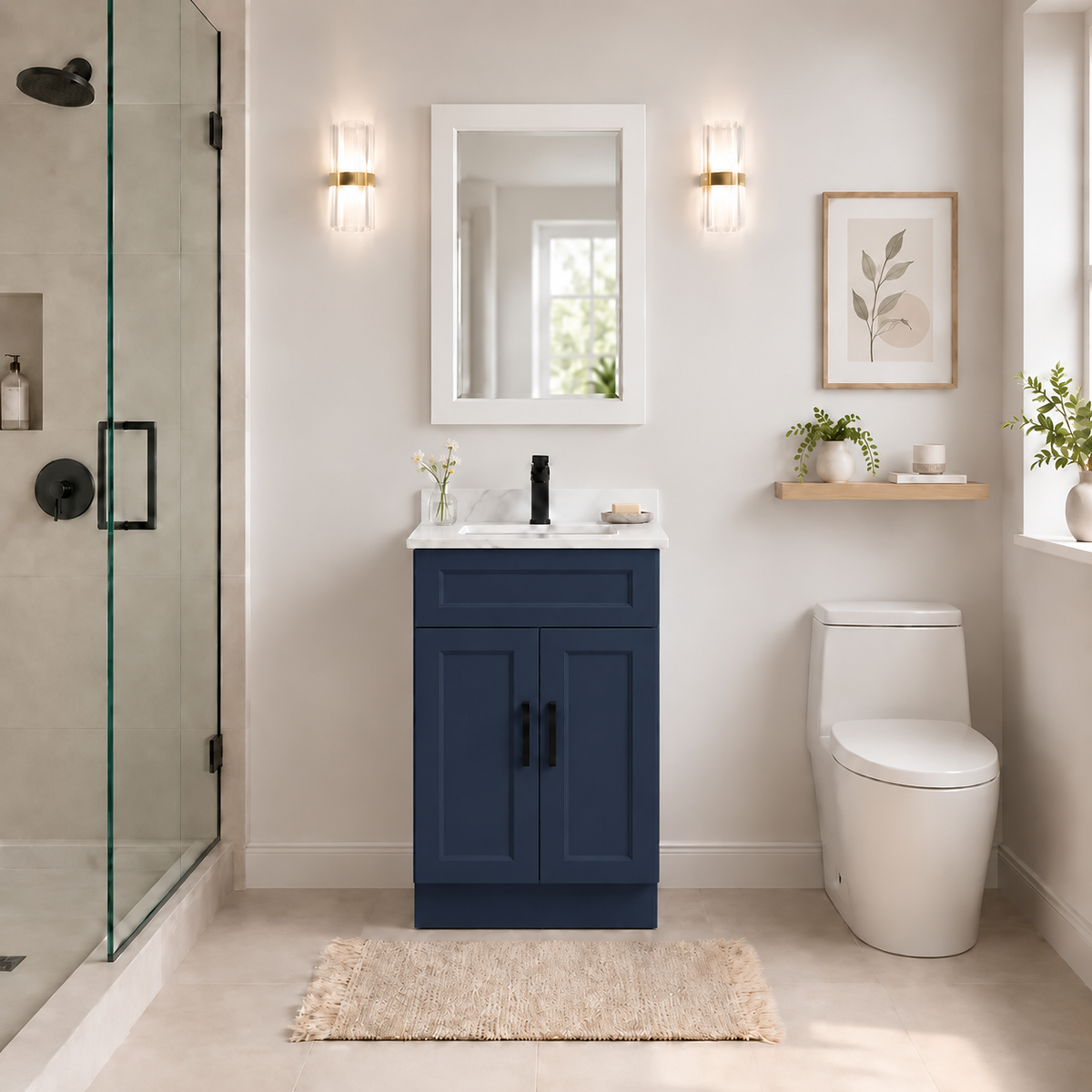 24" MDF VANITY FULL SET