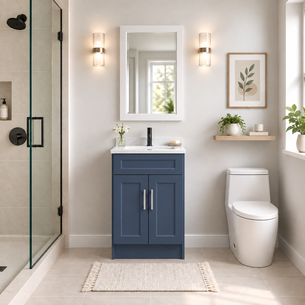 24" SOLID WOOD VANITY