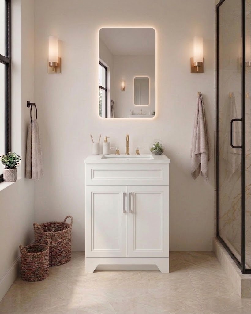 24" MDF VANITY FULL SET
