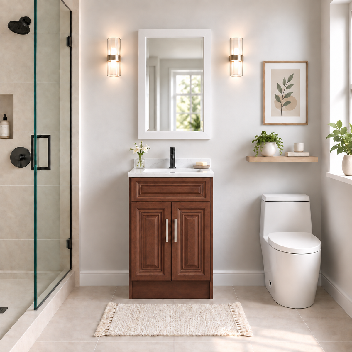 24" SOLID WOOD VANITY