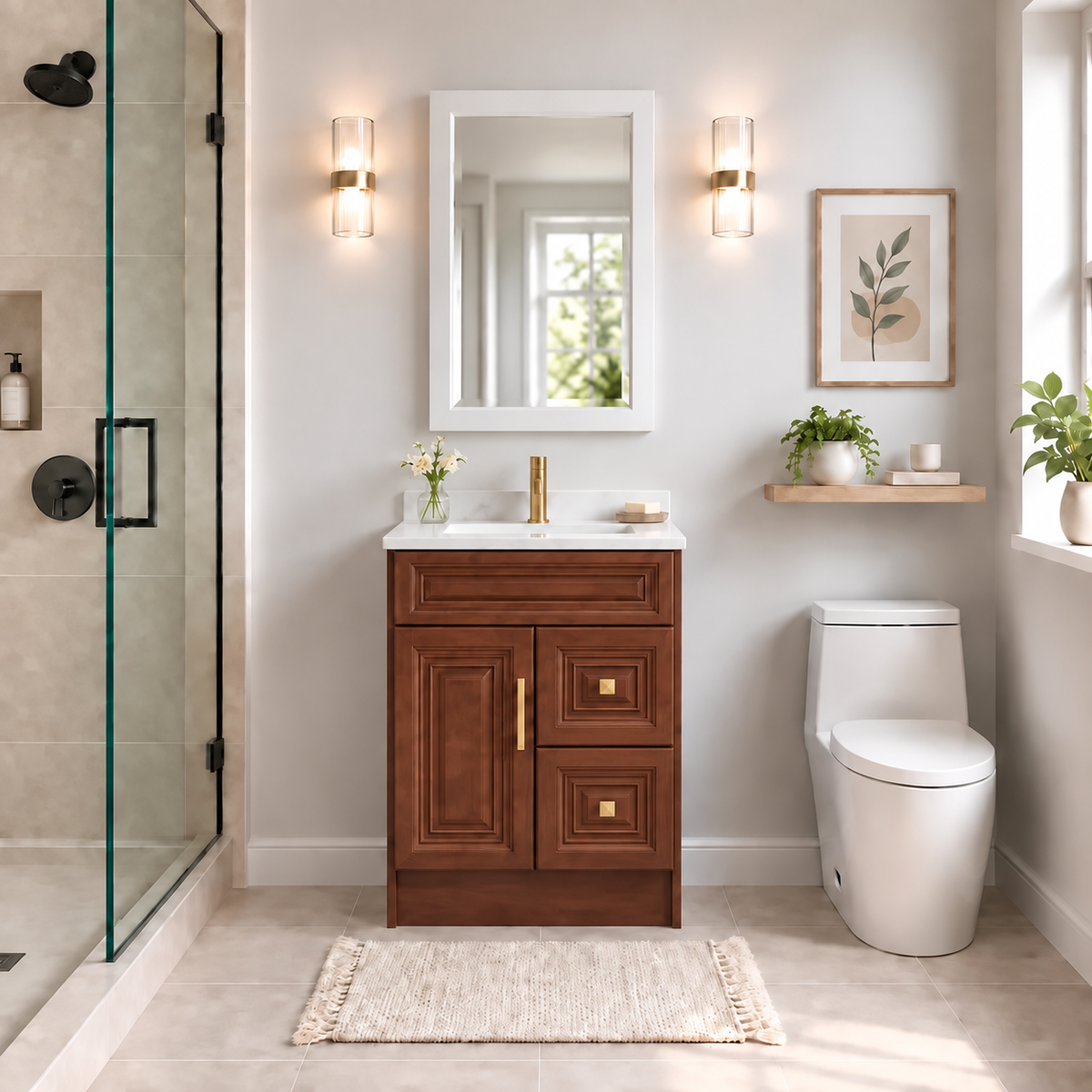 30" SOLID WOOD VANITY - DRAWERS