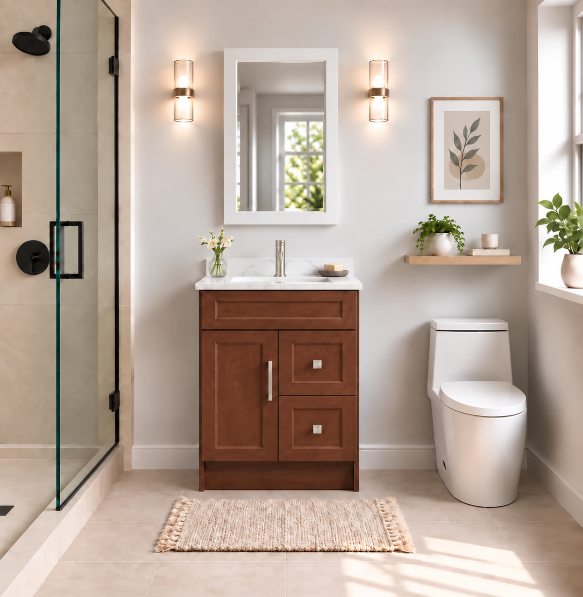 30" SOLID WOOD VANITY - DRAWERS
