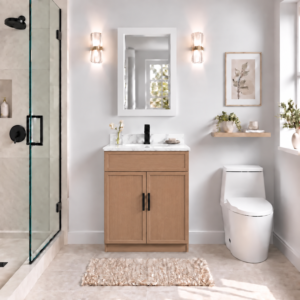 30" SOLID WOOD VANITY