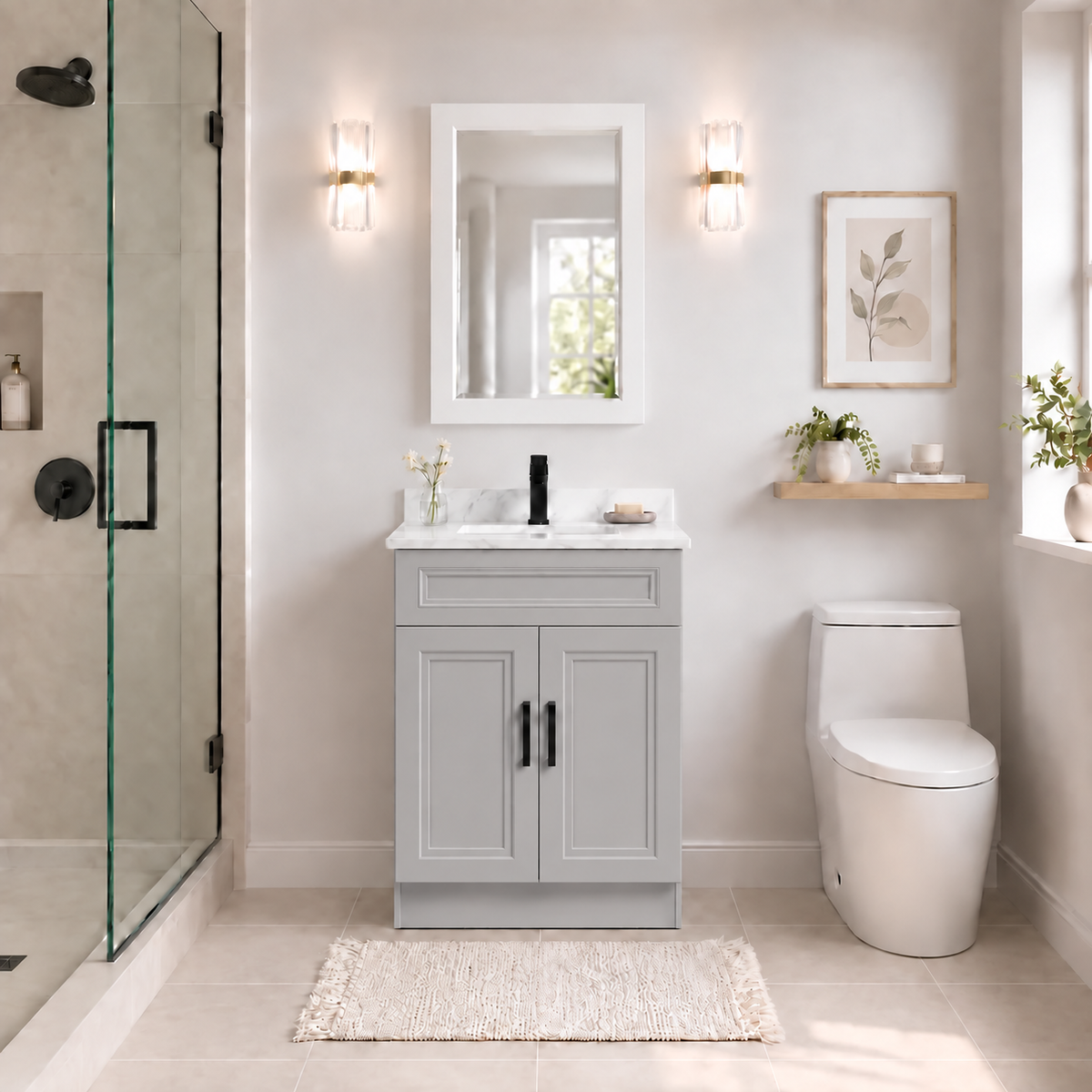 30" MDF VANITY - NO DRAWERS