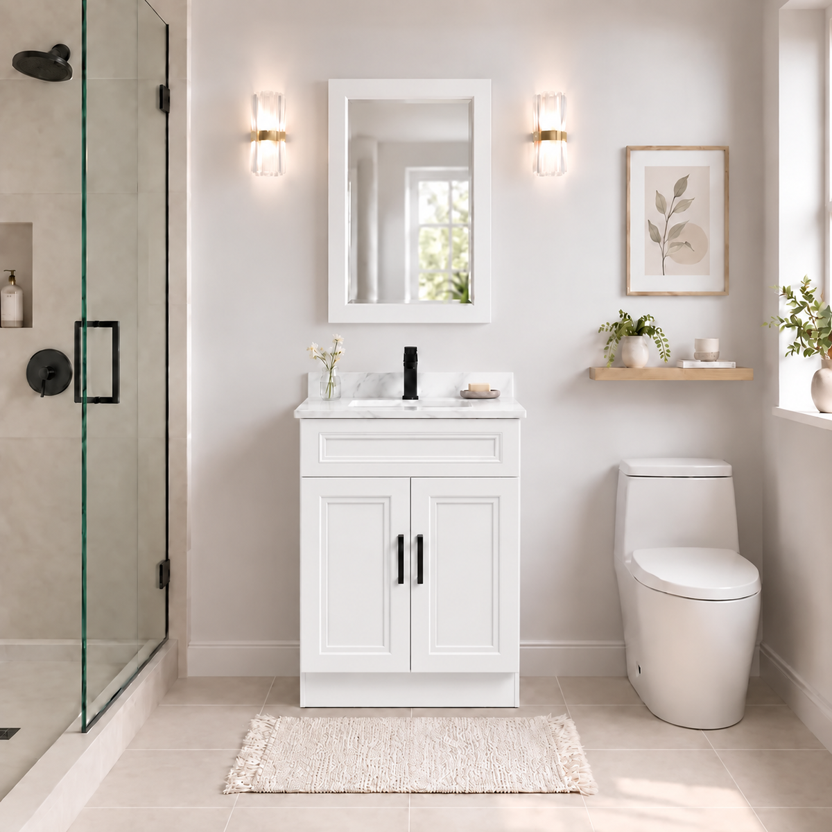 30" MDF VANITY - NO DRAWERS