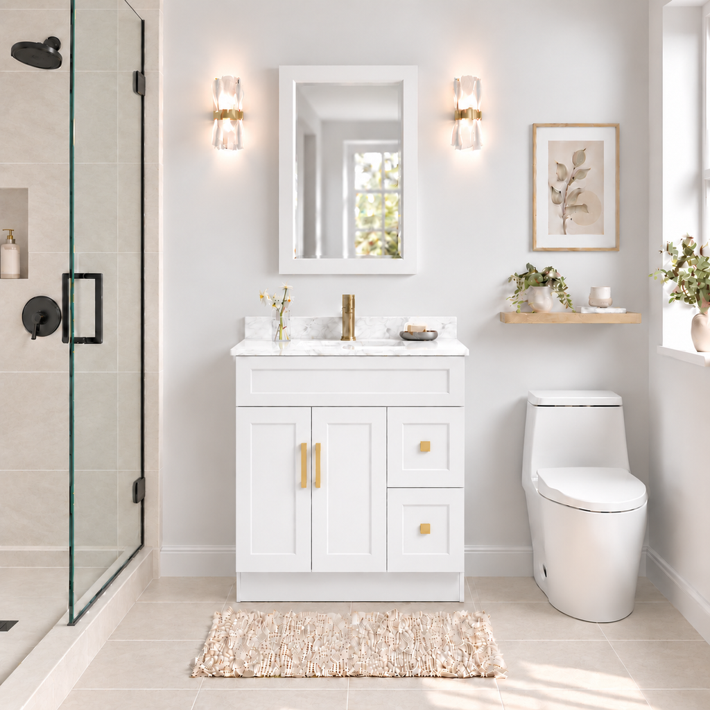 36" MDF VANITY -2 DRAWERS