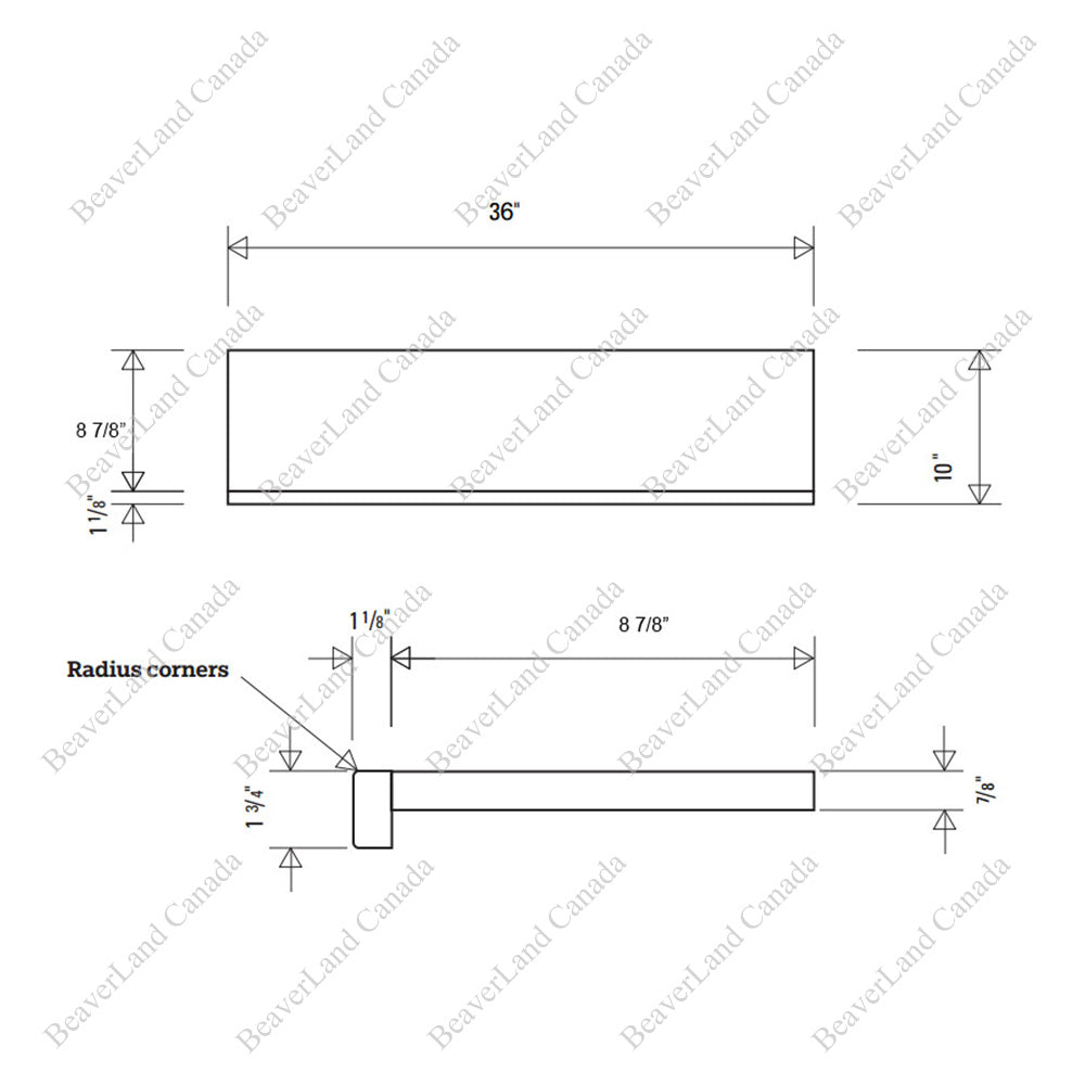 ST101-C Square Edge Treads with Front Return, Close on Both Side Red Oak