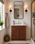 30" SOLID WOOD VANITY - DRAWERS - WOOD COLOURS