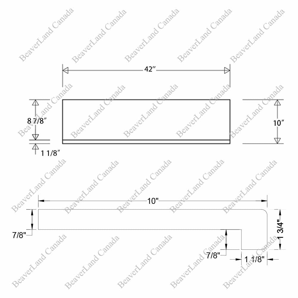 ST101-C Square Edge Treads with Front Return, Close on Both Side Red Oak
