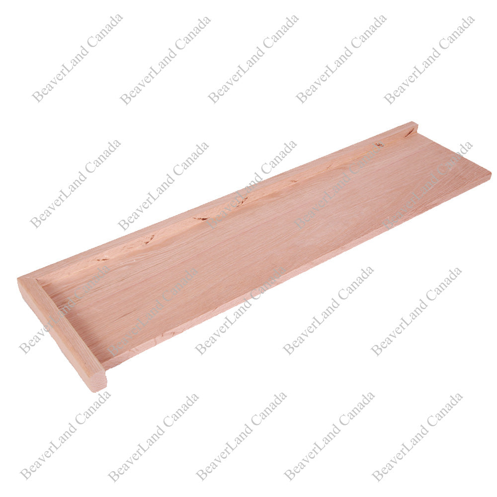 ST101-L Square Edge Treads with Front Return, Open on Left Side Red Oak