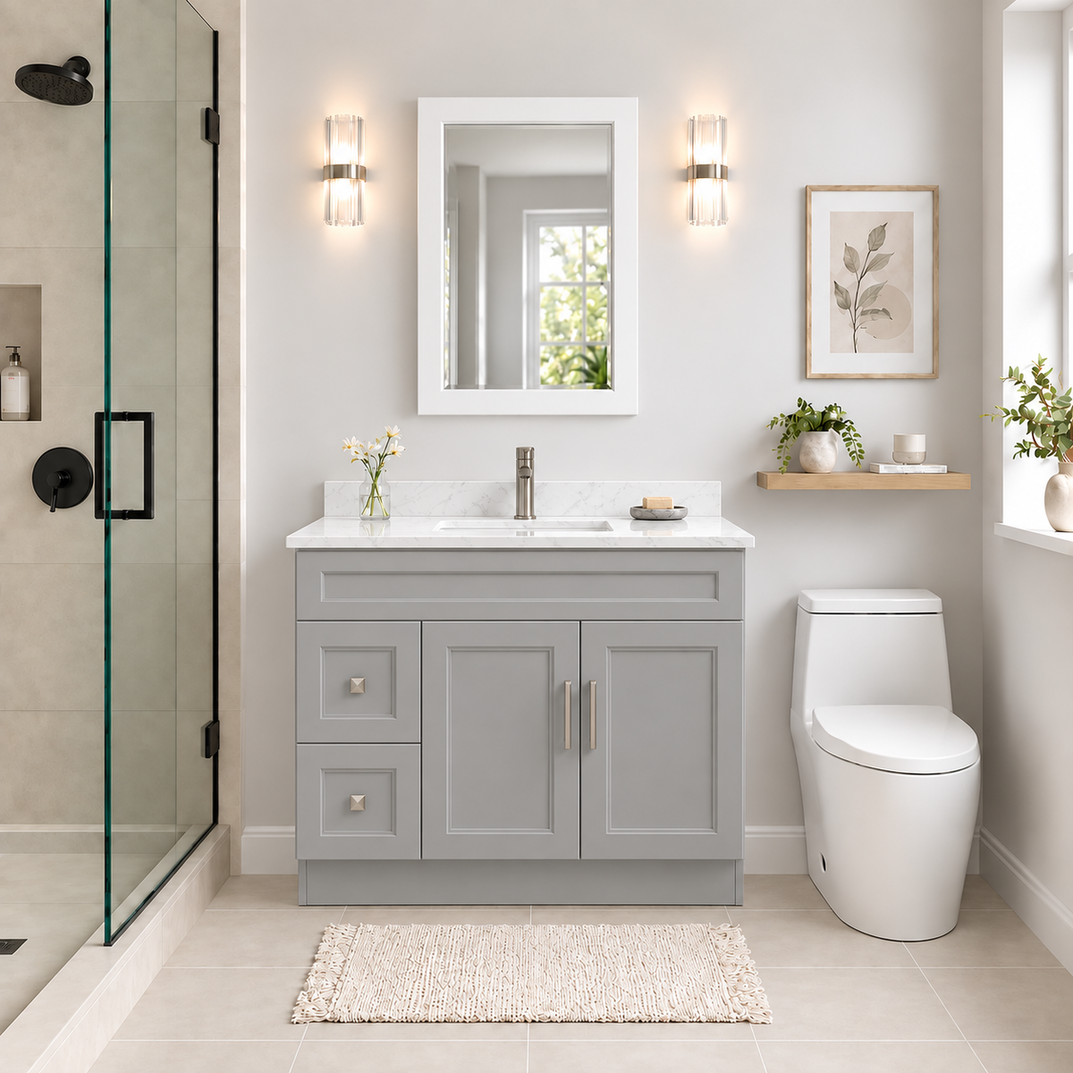 42" MDF VANITY FULL SET