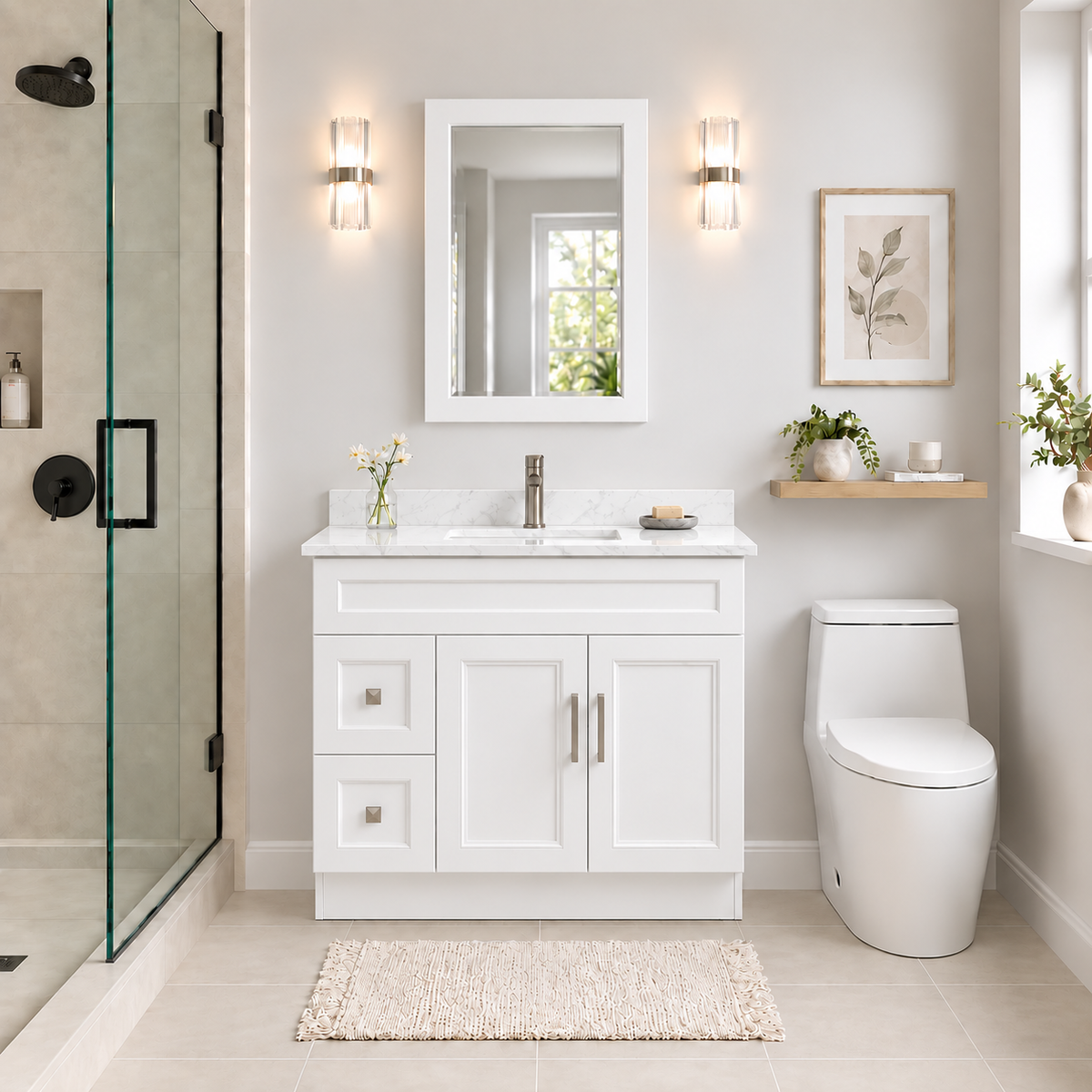 42" MDF VANITY FULL SET