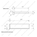 ST101-L Square Edge Treads with Front Return, Open on Left Side Red Oak