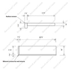 ST101-L Square Edge Treads with Front Return, Open on Left Side Red Oak