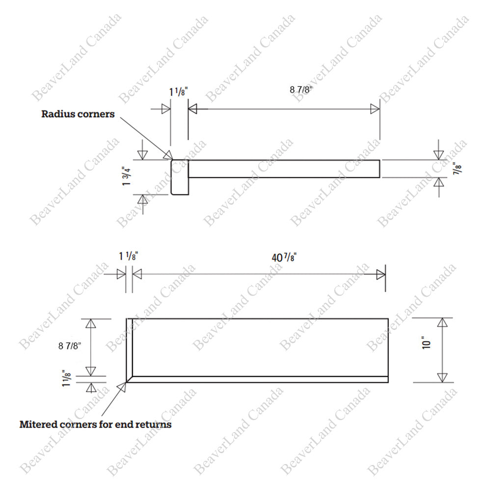 ST101-L Square Edge Treads with Front Return, Open on Left Side Red Oak