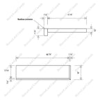 ST101-R Square Edge Treads with Front Return, Open on Right Side Red Oak