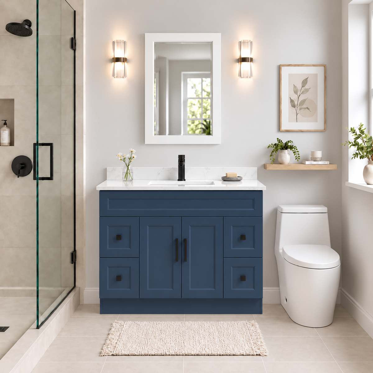 48" MDF VANITY FULL SET