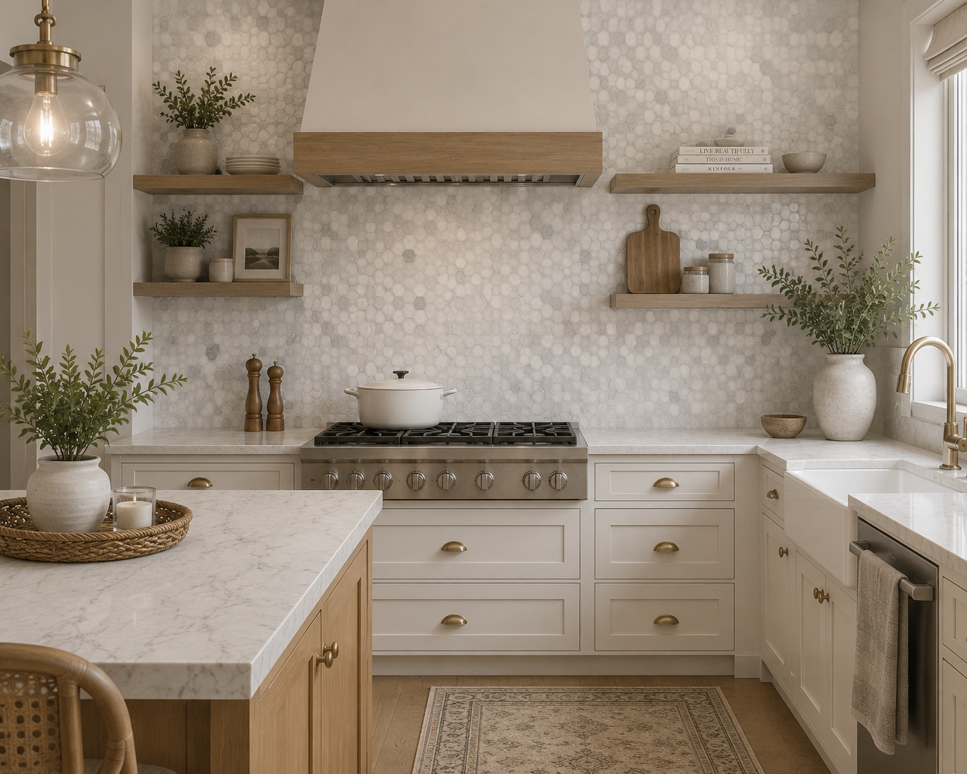 ARABESCATO CARRARA 1" HEXAGON