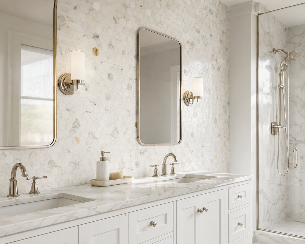 CALACATTA GOLD 2" HEXAGON