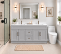 60" DOUBLE SINK MDF VANITY - 2 DRAWERS