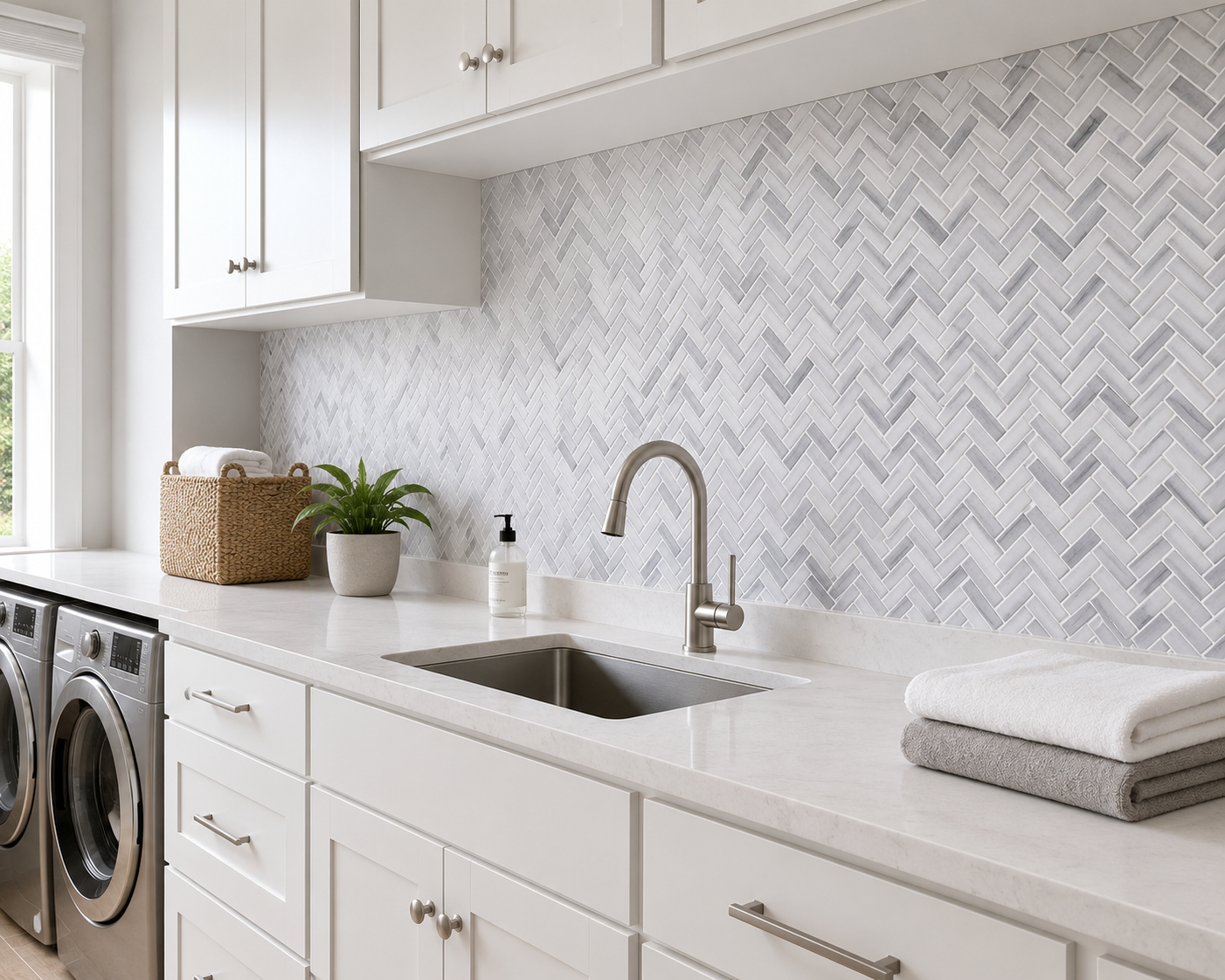BERGAMO MARBLE HERRINGBONE