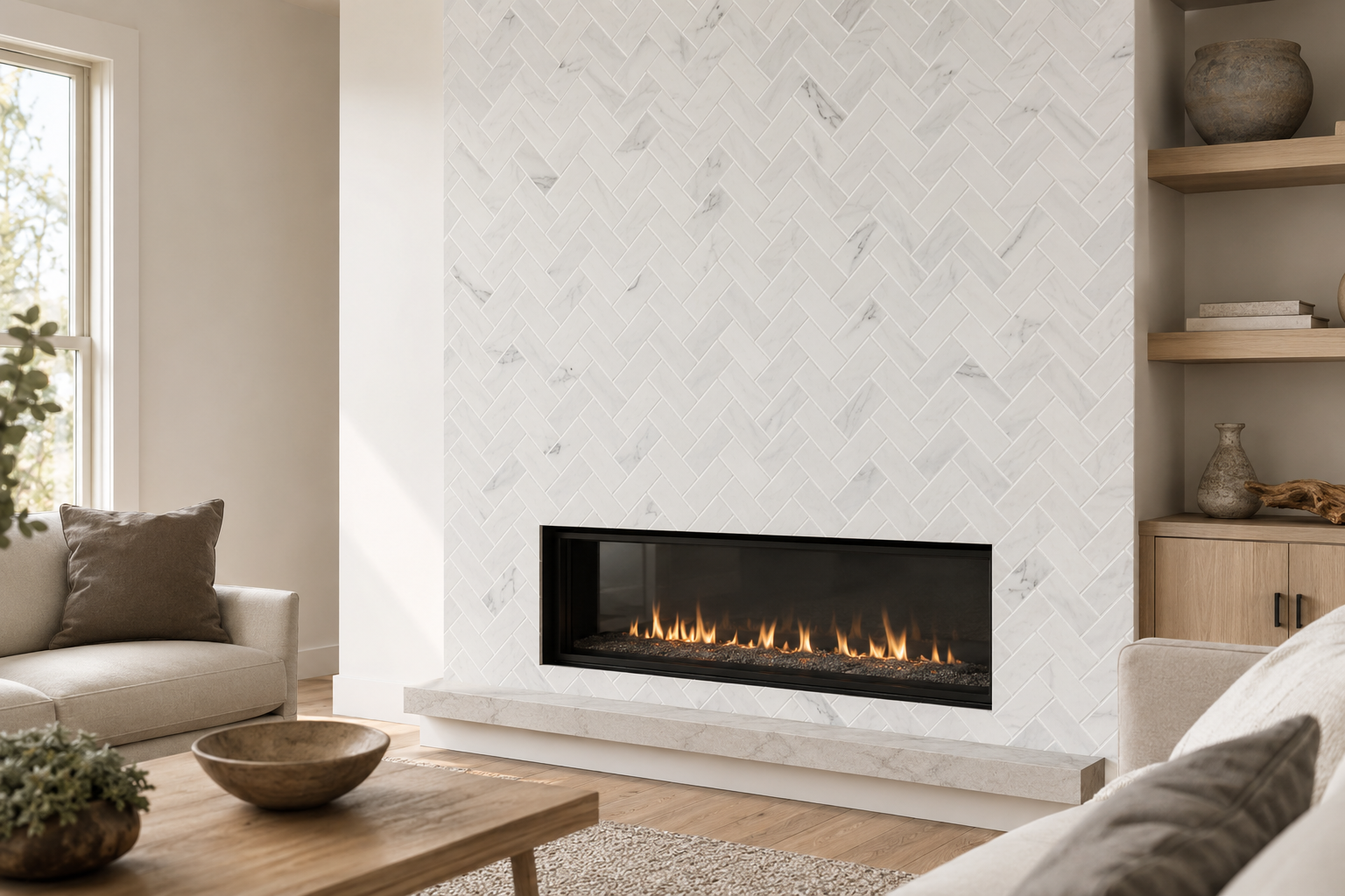 CALACATTA CRESSA HONED HERRINGBONE