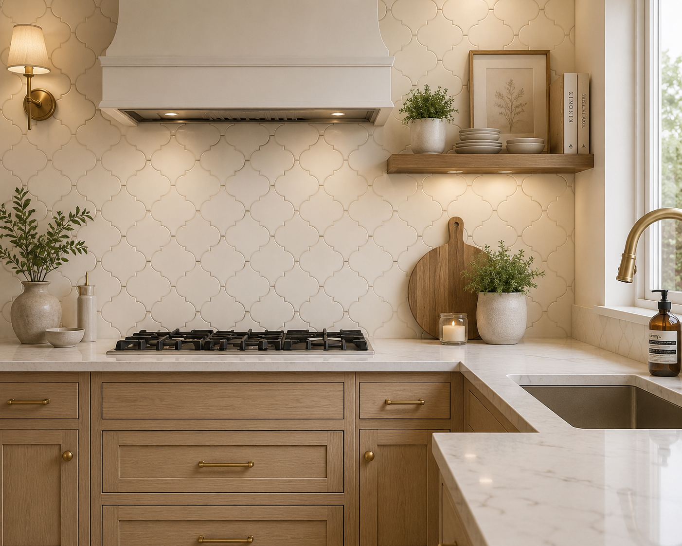 ANTIQUE WHITE ARABESQUE