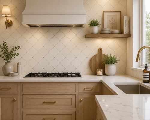 ANTIQUE WHITE ARABESQUE