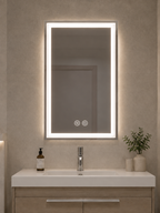 LED ANTIFOG MIRROR - FRAMELESS 24" X 36"