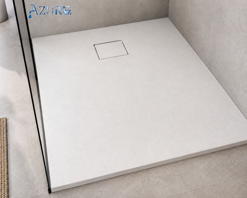 WHITE "STONE" SHOWER BASE 32" x 60"/ 36" x 60"