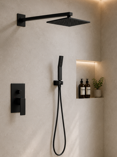 2 PIECE SHOWER SET - 4 COLOURS AVAILABLE