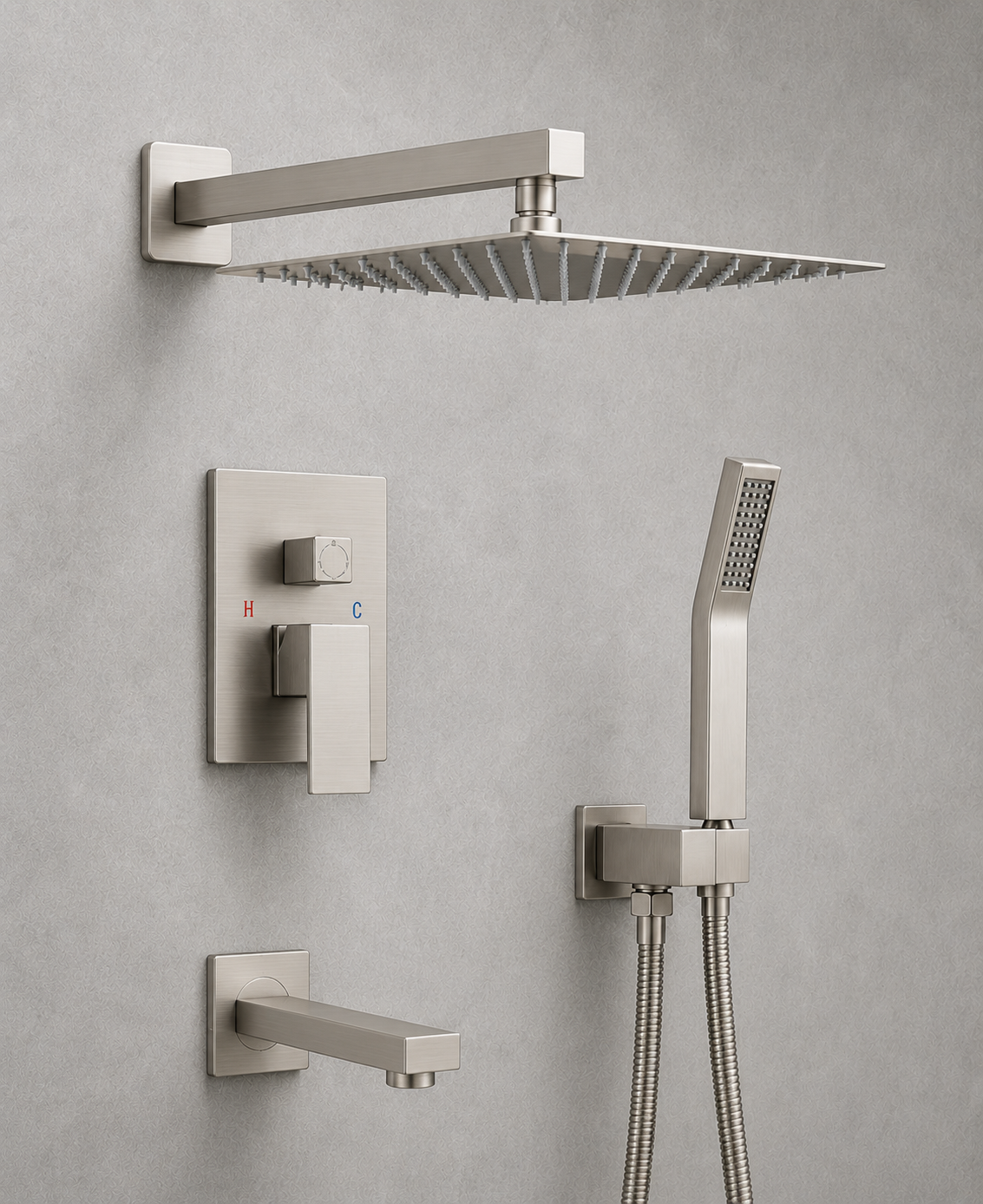 3 PIECE SHOWER SET - 4 COLOURS AVAILABLE