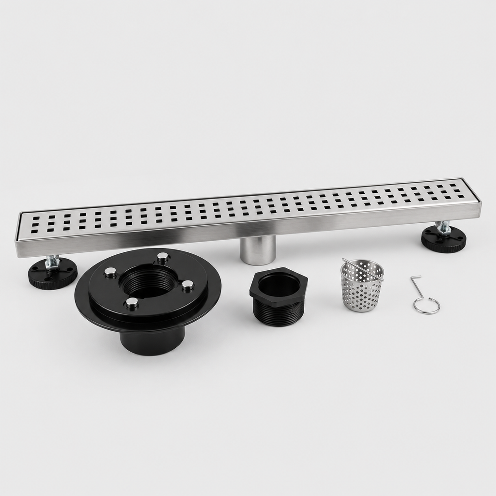 LINEAR DRAIN 24"-FULL KIT WITH FLANGE SH24T06