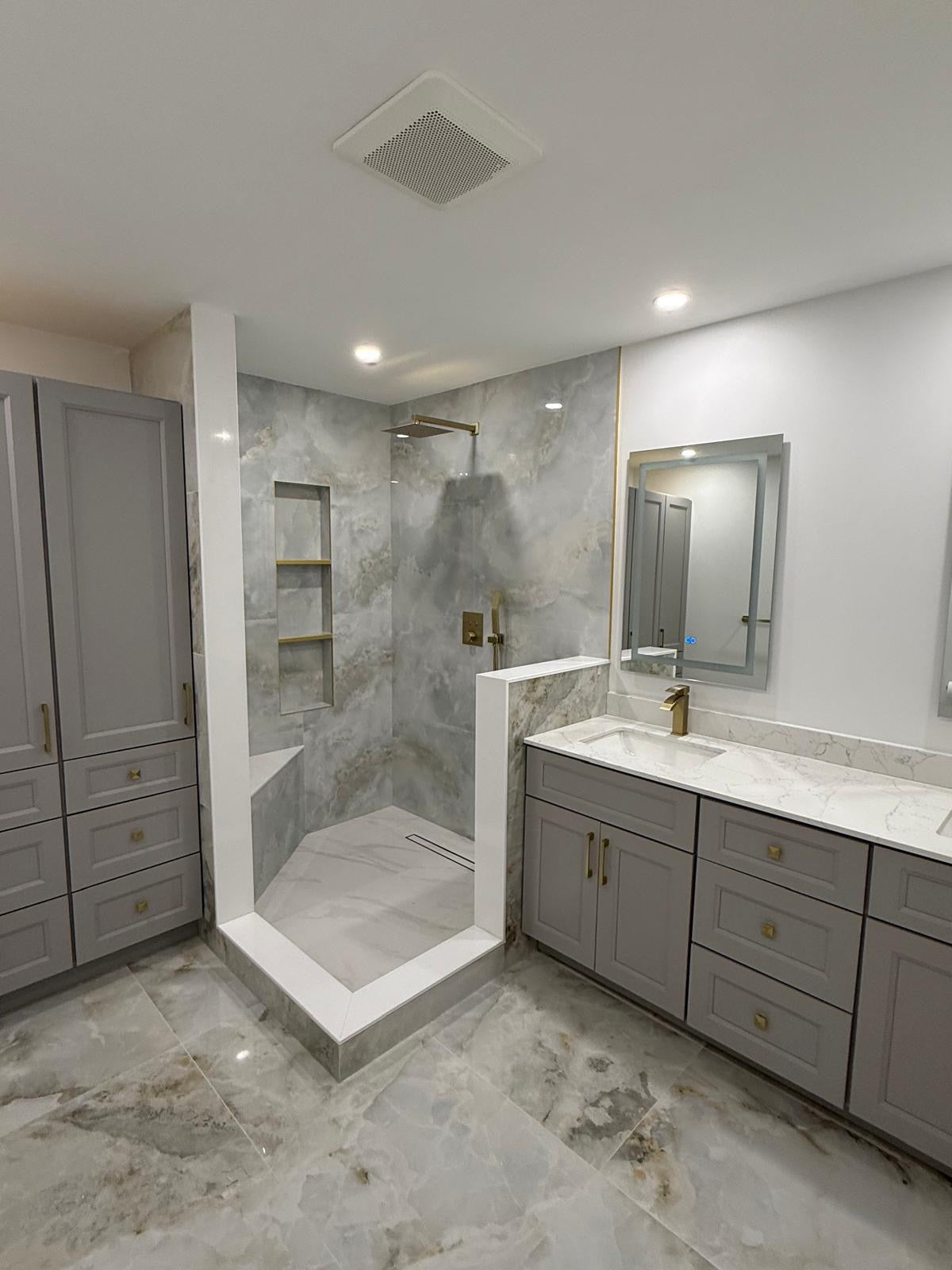 Completed bathroom renovation by Floor Heaven