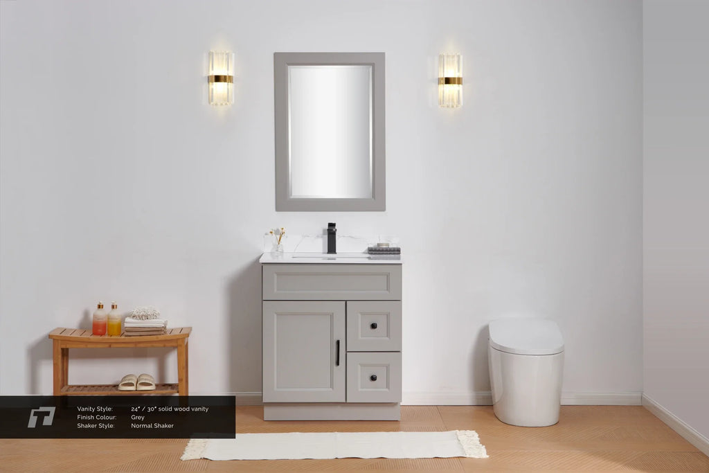24″ / 30″ Solid Wood Vanity - 2 Drawers