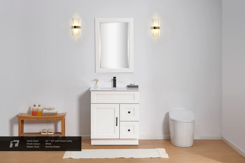 24″ / 30″ Solid Wood Vanity - 2 Drawers