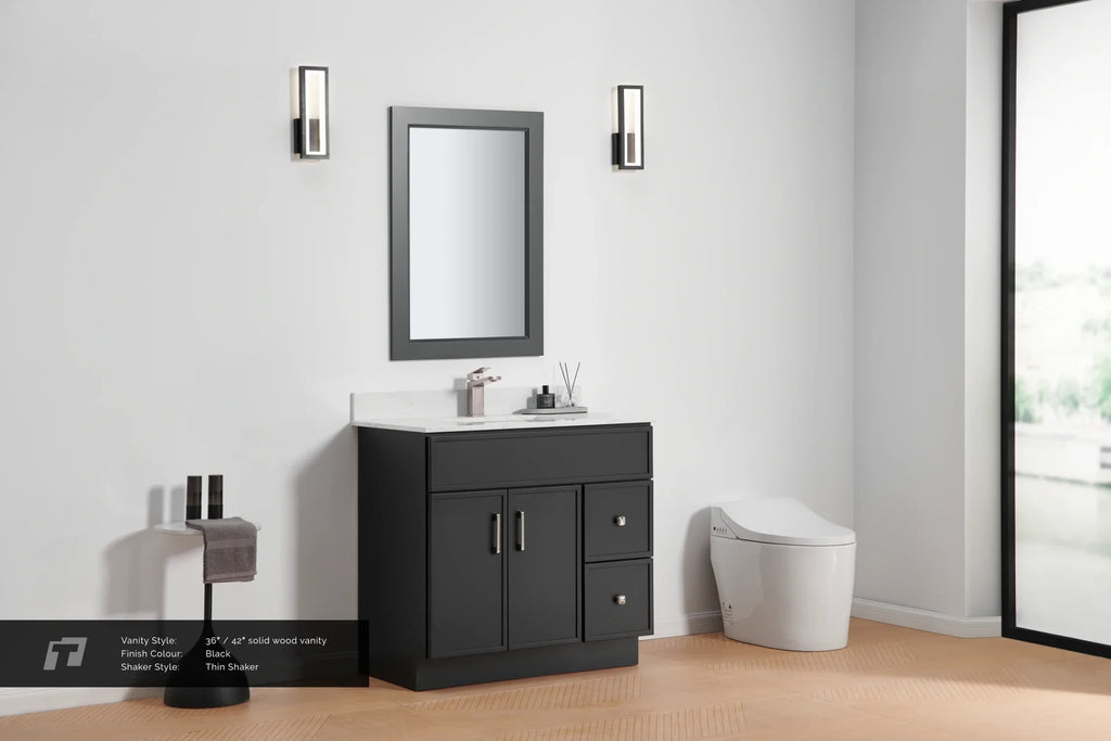 36″ / 42″ Solid Wood Vanity - 2 Drawers & 2 Doors