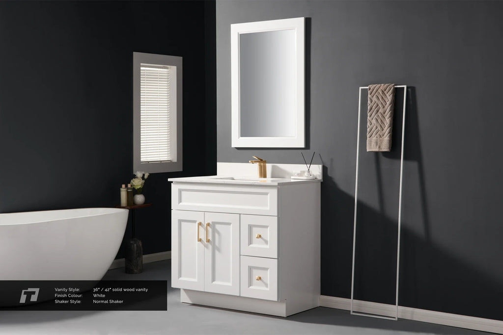 36″ / 42″ Solid Wood Vanity - 2 Drawers & 2 Doors