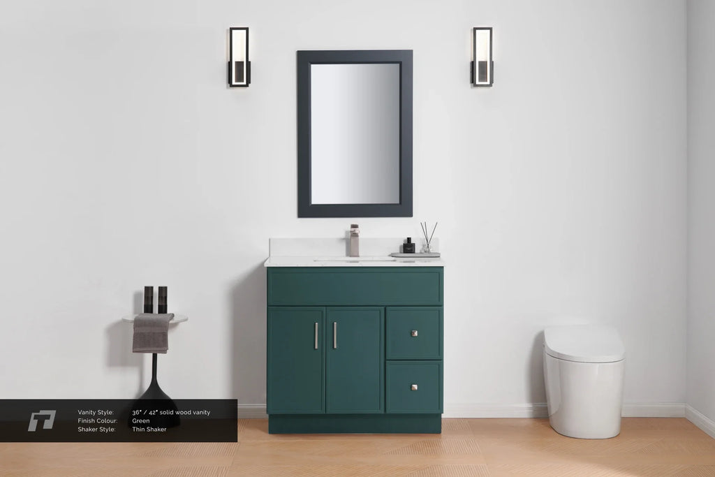 36″ / 42″ Solid Wood Vanity - 2 Drawers & 2 Doors
