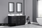 60” / 72” Solid Wood Vanity - 3 Drawers & 2 Doors
