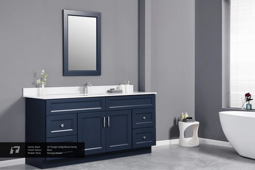 72” Solid Wood Vanity - 4 Drawers