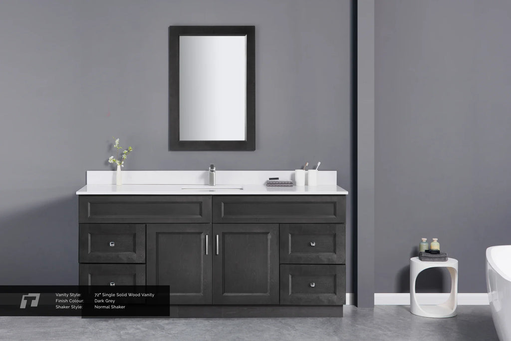 72” Solid Wood Vanity - 4 Drawers