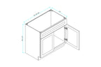 24" Solid Wood Vanity - 2 Doors