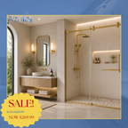 FRAMELESS SHOWER GLASS DOOR 60" X 78"