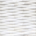 COSMIC WHITE 3D WAVE  6 x 24 STONE