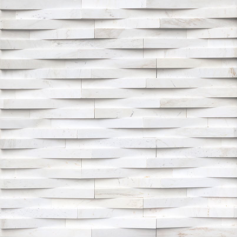COSMIC WHITE 3D WAVE  6 x 24 STONE