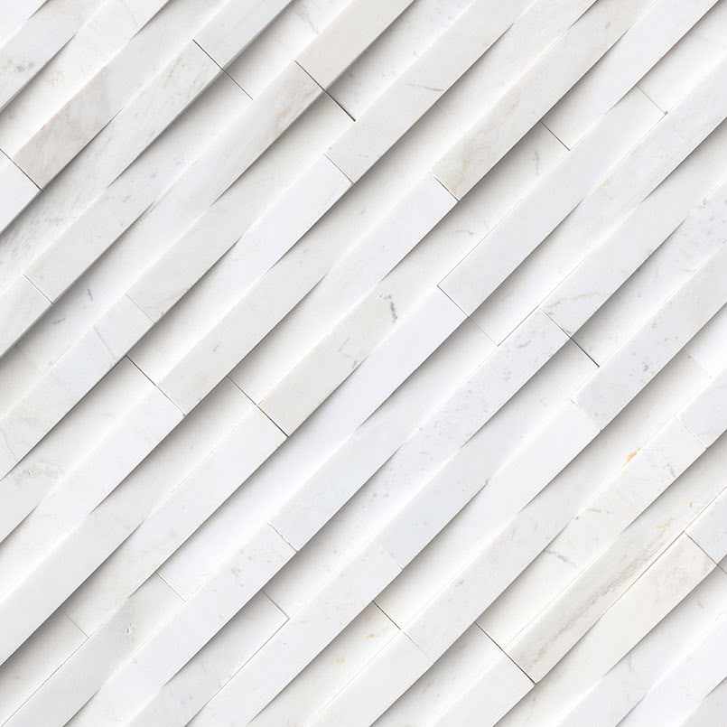 COSMIC WHITE 3D WAVE  6 x 24 STONE