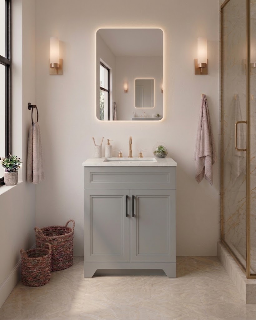 30" MDF VANITY - NO DRAWERS
