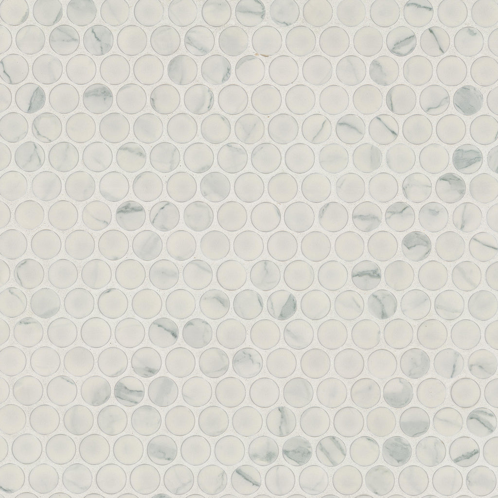 CARRARA MATTE PENNY ROUND